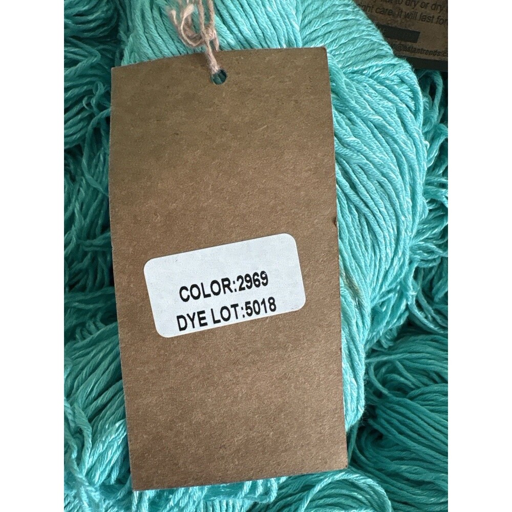 Aslan Trends Class Yarn Lot Cotton Viscose 100g Skeins Same Dye Lot 2969 - Picture 3 of 3